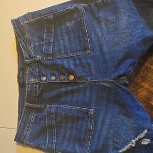 Judy Blue High Rise Dark Blue Jeans Button Up 15/32 Stretchy Casual Comfy